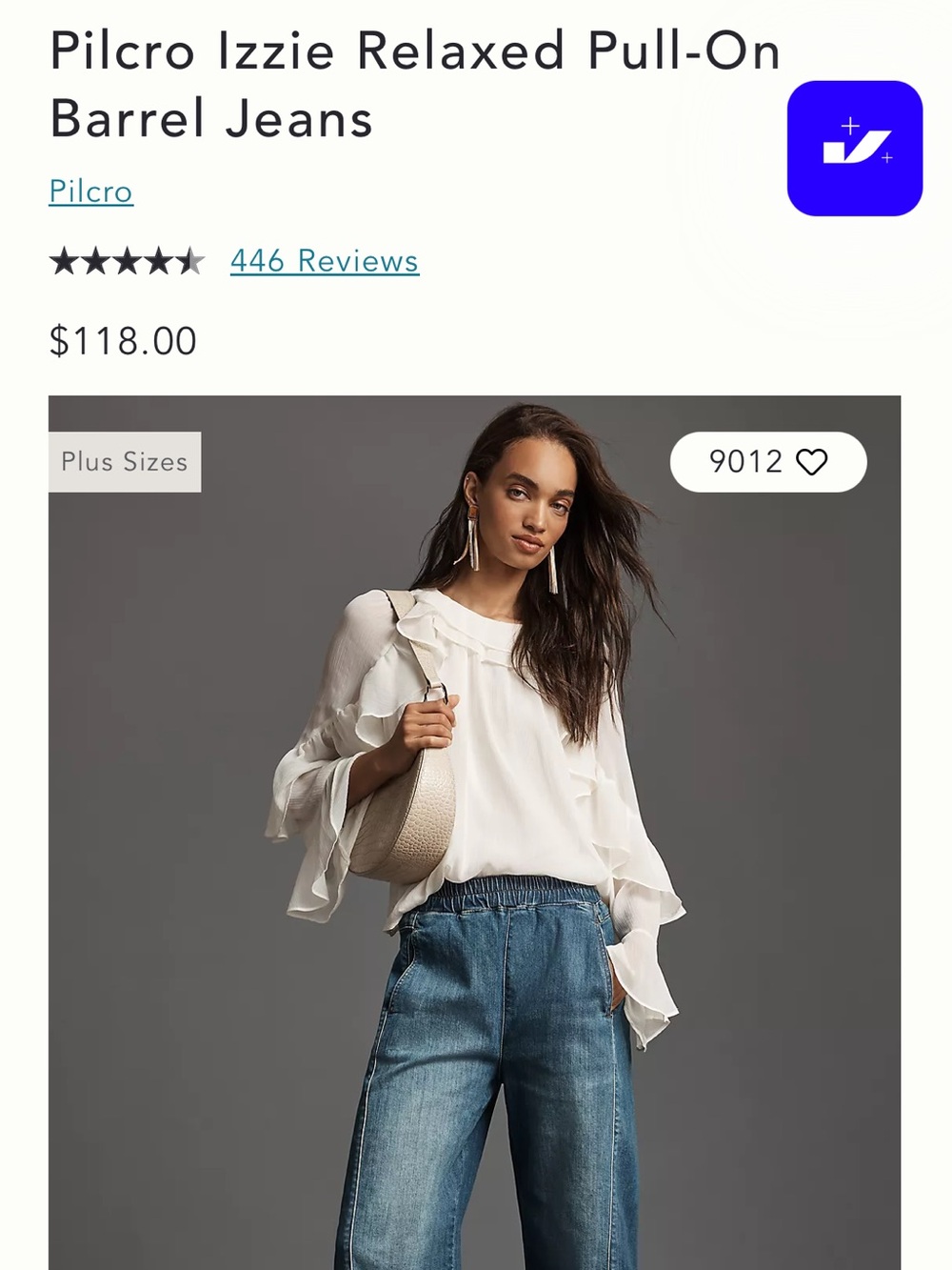 Pilcro Pull On Barrel Jeans
